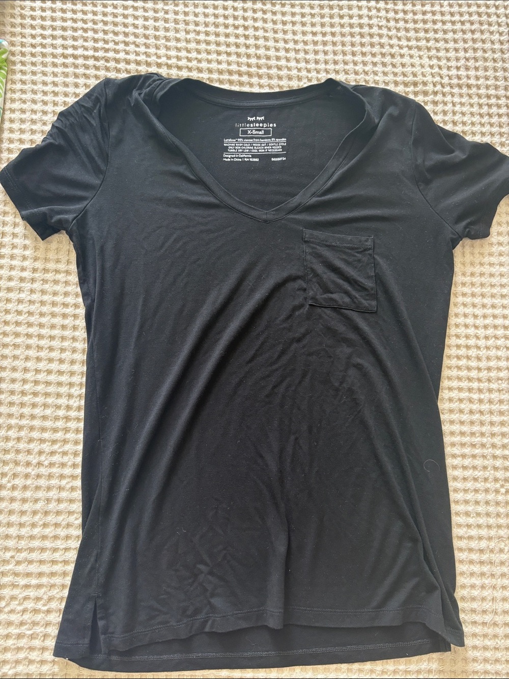 Little Sleepies Woman’s Black V neck